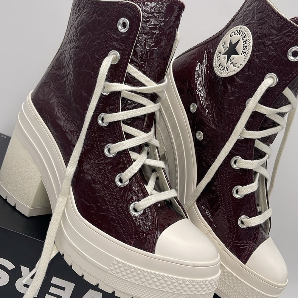 Converse WMNS High-Top Heeled Platform Sneakers CHUCK 70 DE LUXE HEEL HI BOOTS - Picture 6 of 16